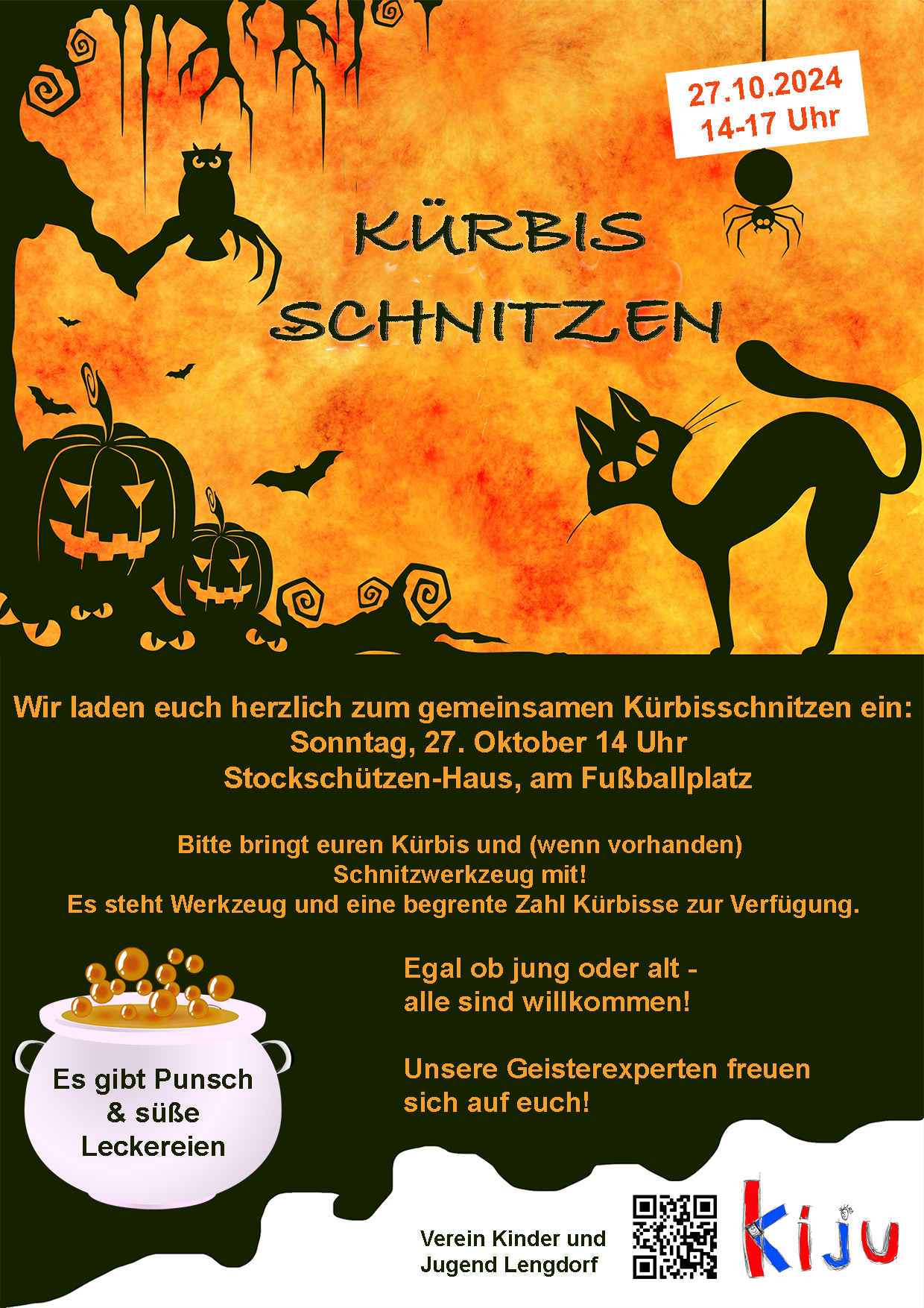 27.10. – 14 Uhr Kürbisschnitzen am Stockschützenhaus