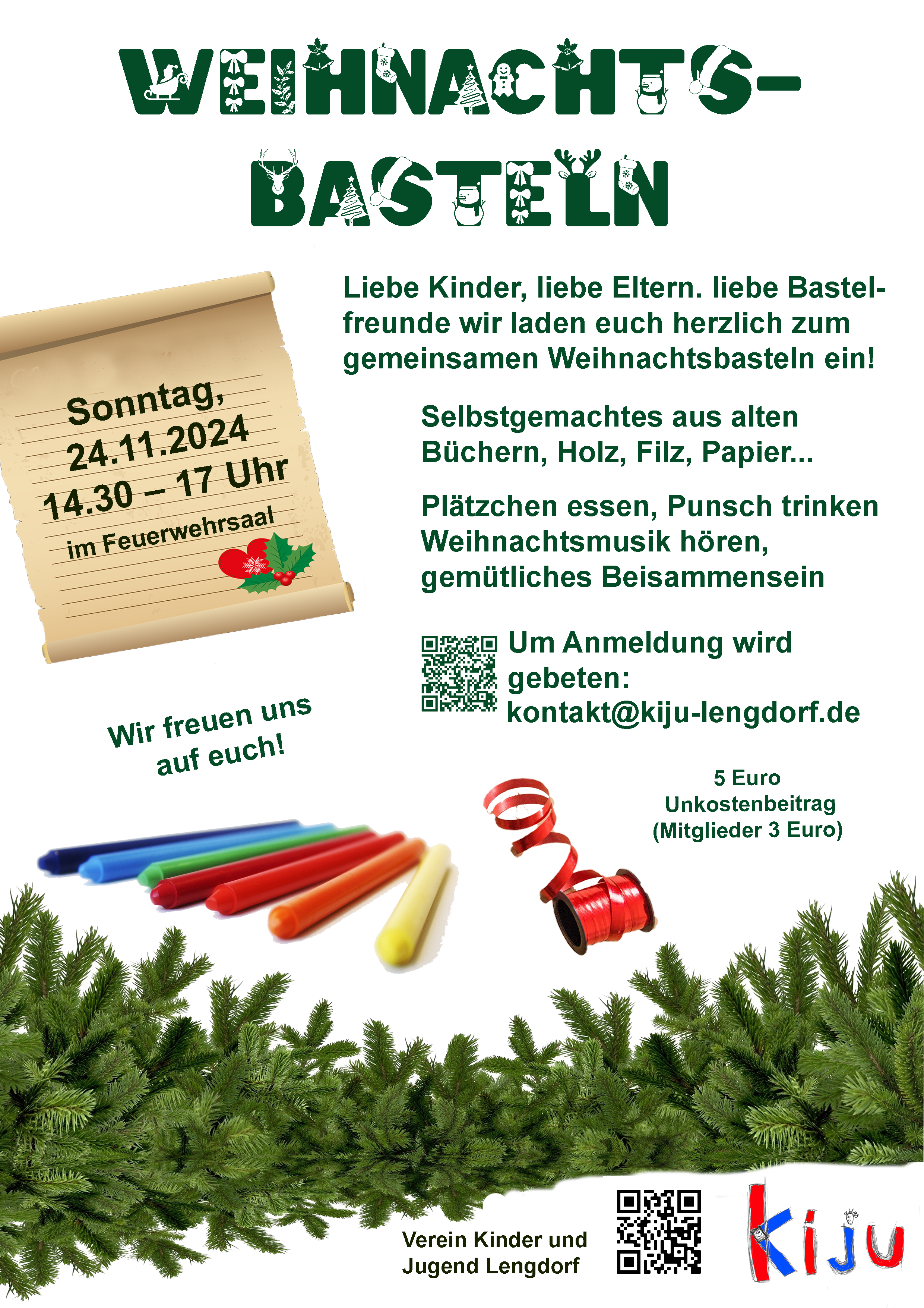 24.11. 2024 – 14.30 Uhr – Weihnachtsbasteln